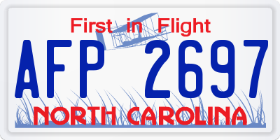 NC license plate AFP2697