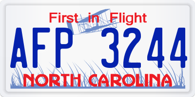 NC license plate AFP3244