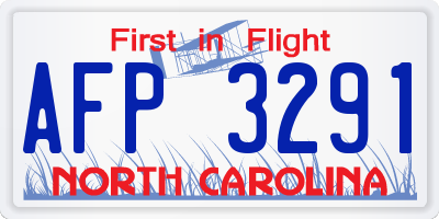 NC license plate AFP3291