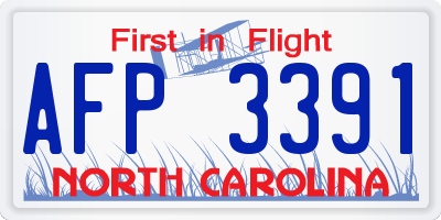 NC license plate AFP3391