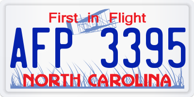 NC license plate AFP3395
