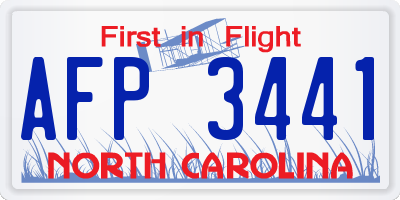 NC license plate AFP3441