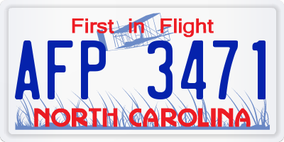 NC license plate AFP3471