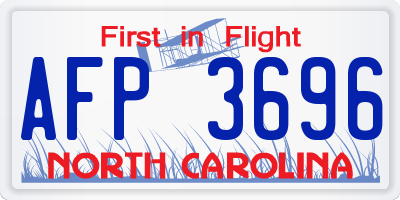 NC license plate AFP3696