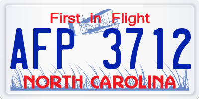 NC license plate AFP3712