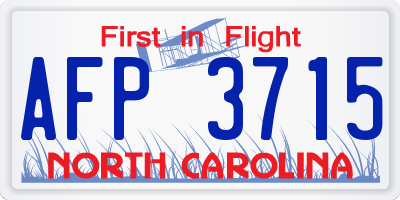 NC license plate AFP3715
