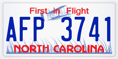 NC license plate AFP3741