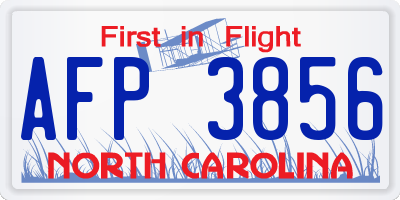 NC license plate AFP3856