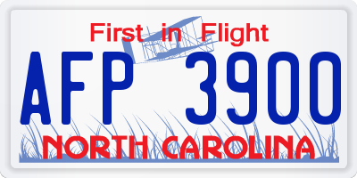 NC license plate AFP3900