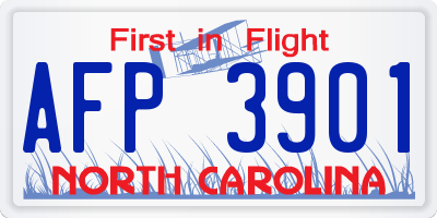 NC license plate AFP3901