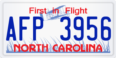 NC license plate AFP3956