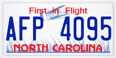NC license plate AFP4095