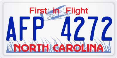 NC license plate AFP4272