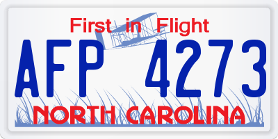 NC license plate AFP4273