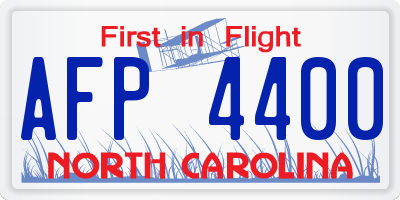NC license plate AFP4400