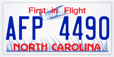 NC license plate AFP4490