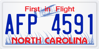 NC license plate AFP4591