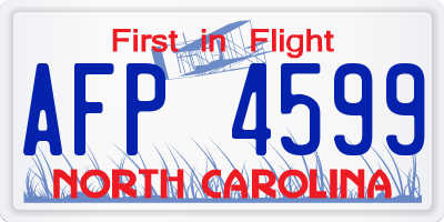 NC license plate AFP4599