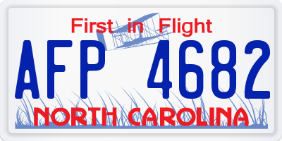 NC license plate AFP4682