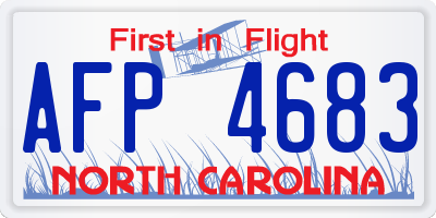 NC license plate AFP4683