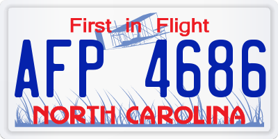 NC license plate AFP4686