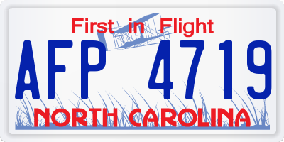 NC license plate AFP4719
