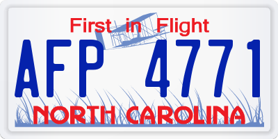 NC license plate AFP4771