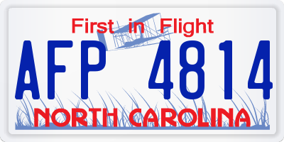 NC license plate AFP4814