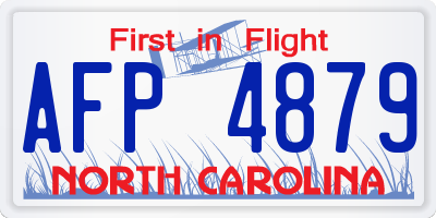 NC license plate AFP4879