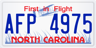 NC license plate AFP4975