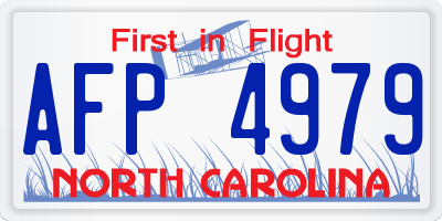 NC license plate AFP4979