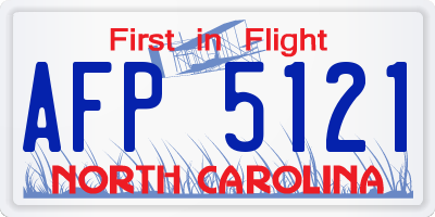 NC license plate AFP5121