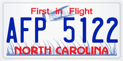 NC license plate AFP5122