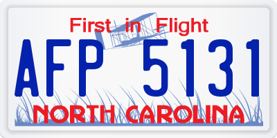 NC license plate AFP5131