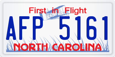 NC license plate AFP5161
