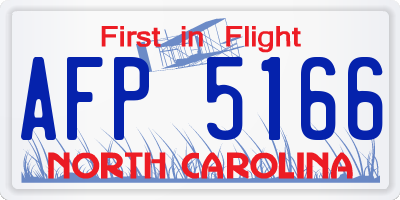 NC license plate AFP5166