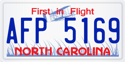 NC license plate AFP5169