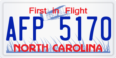 NC license plate AFP5170