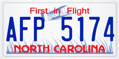 NC license plate AFP5174