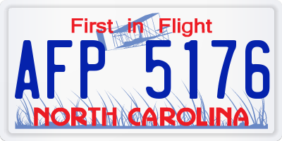 NC license plate AFP5176