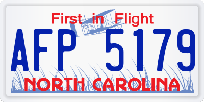 NC license plate AFP5179