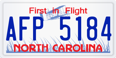 NC license plate AFP5184