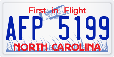 NC license plate AFP5199