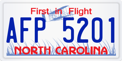 NC license plate AFP5201