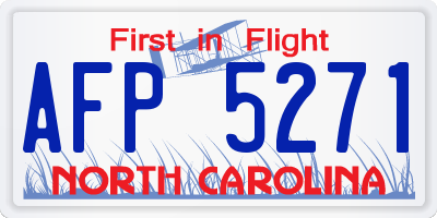 NC license plate AFP5271