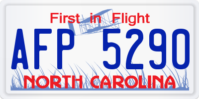 NC license plate AFP5290