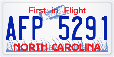 NC license plate AFP5291