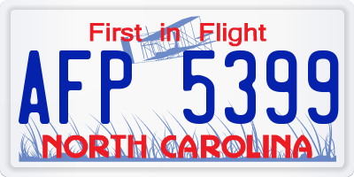 NC license plate AFP5399