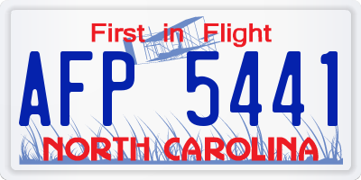 NC license plate AFP5441