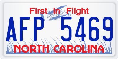 NC license plate AFP5469
